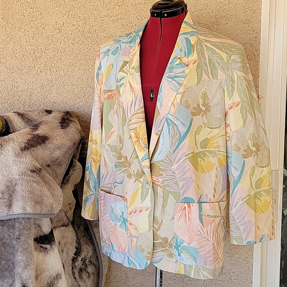 Vintage Floral Blazer by Rrruss Togs USA